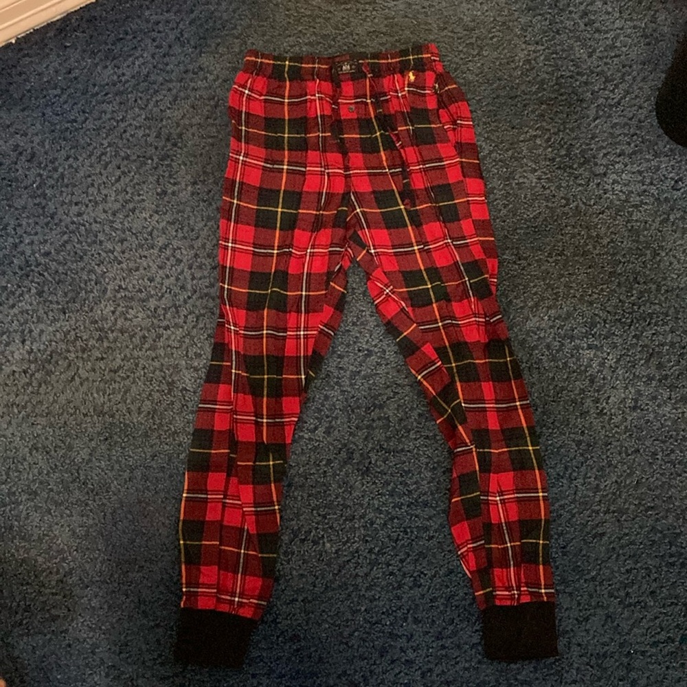 Polo by Ralph Lauren Red Plaid Sweatpants